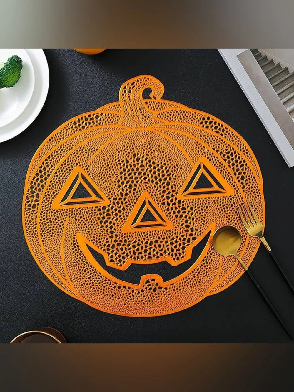 Black Skull OR Pumpkin Placemat Choose 1